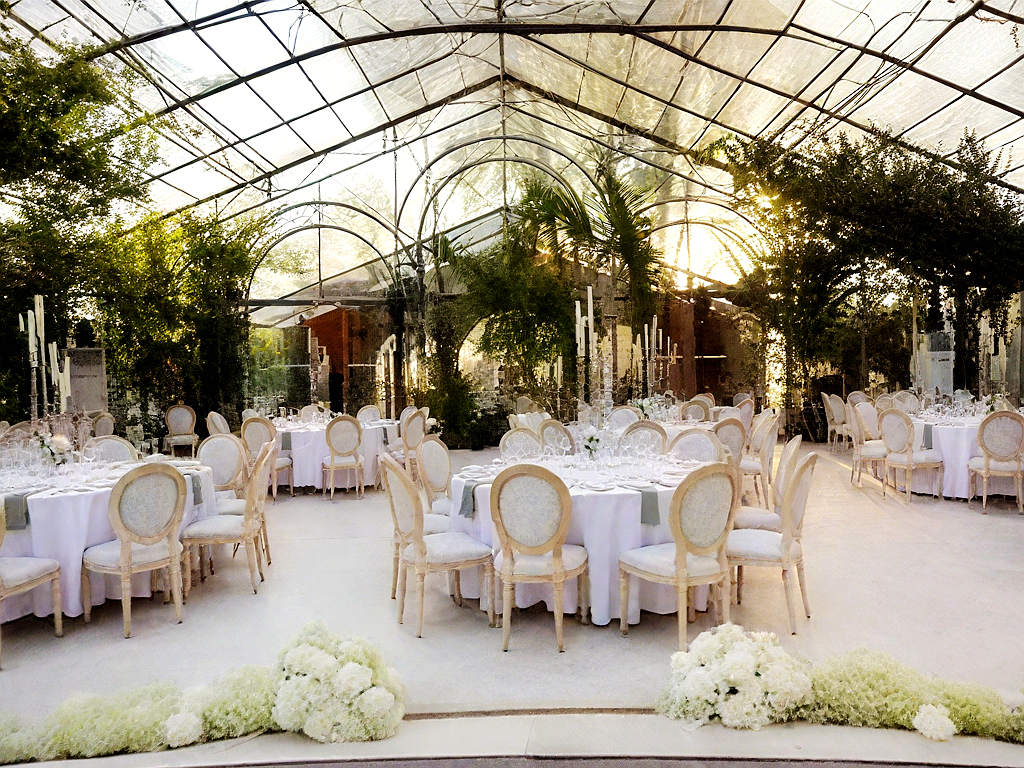 glass greenhouse, greenhouse wedding, large greenhouse